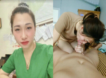 Nữ y tá dâm đãng chăm sóc bệnh nhân bằng miệng và lồn